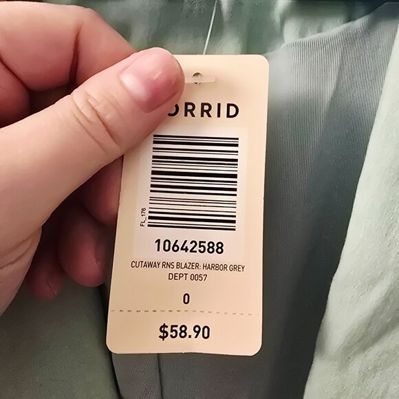 NWT Torrid Size 0 Harbor Grey Blazer - Picture 6 of 6